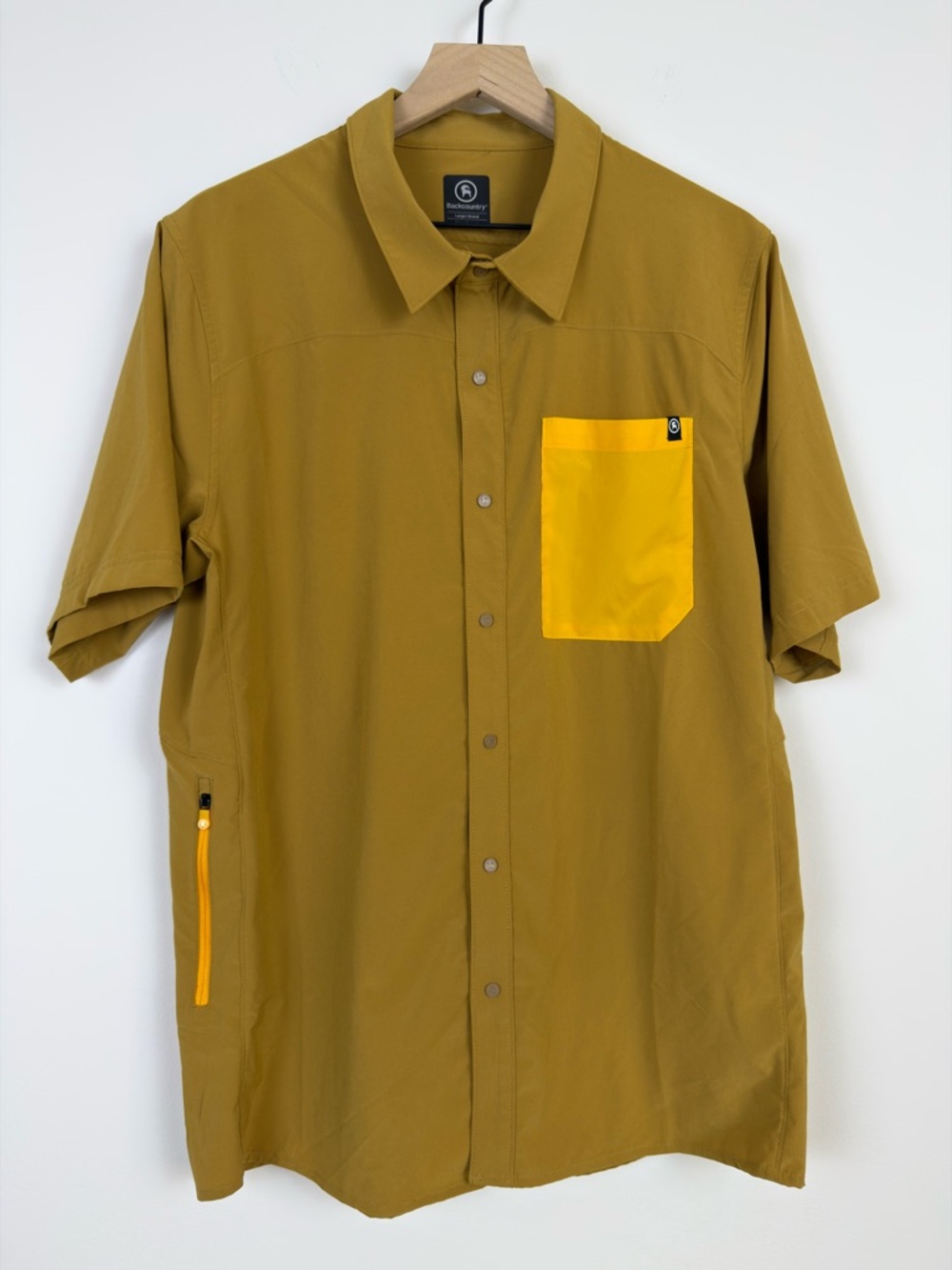 Backcountry Short Sleeve Button Shirt Men’s Large Grand Stretch Outdoor Hiking